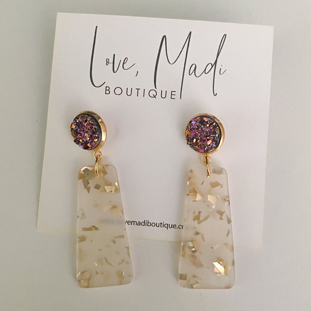 Druzy & Acrylic Earrings